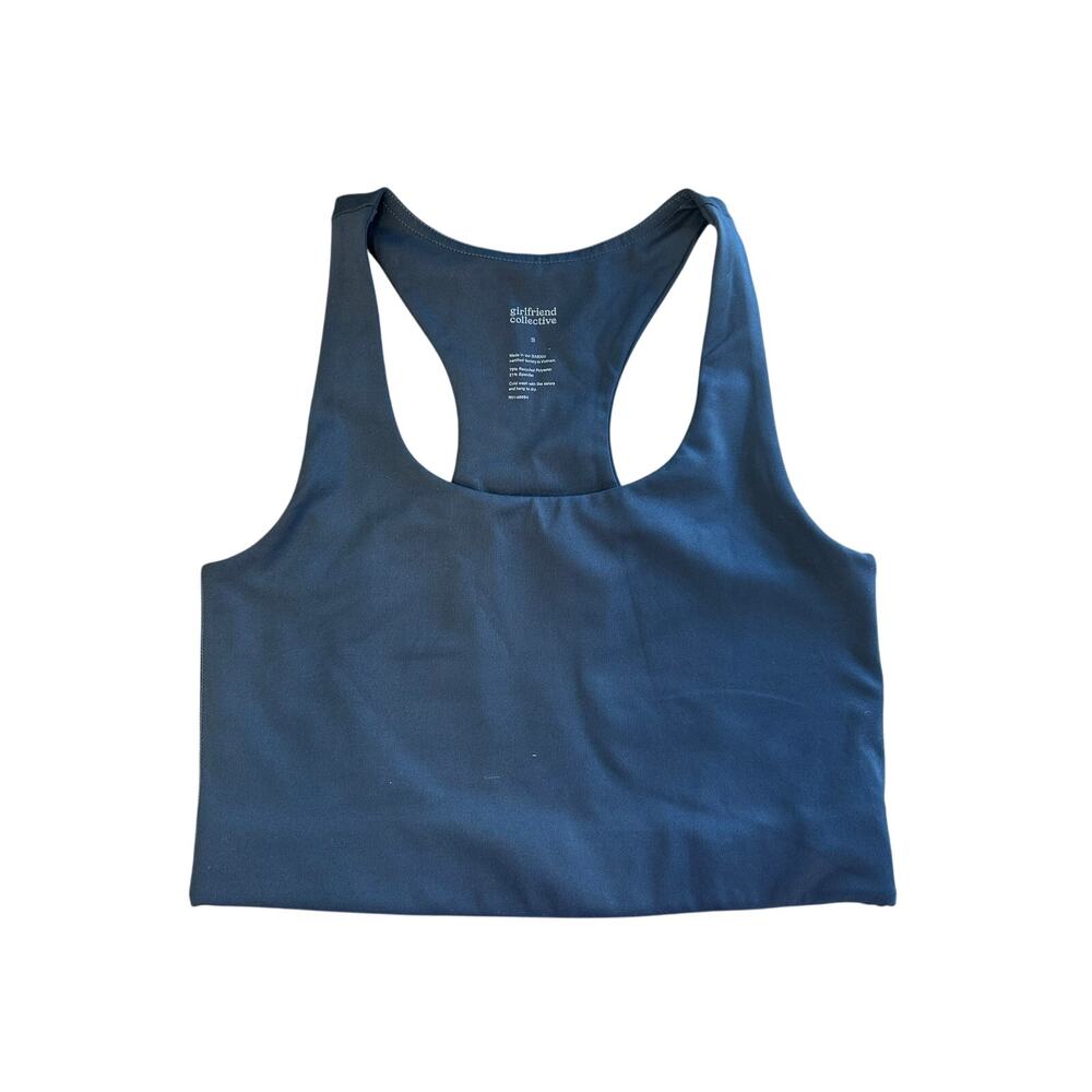 Girlfriend Collective Paloma Racerback Bra Blue Small